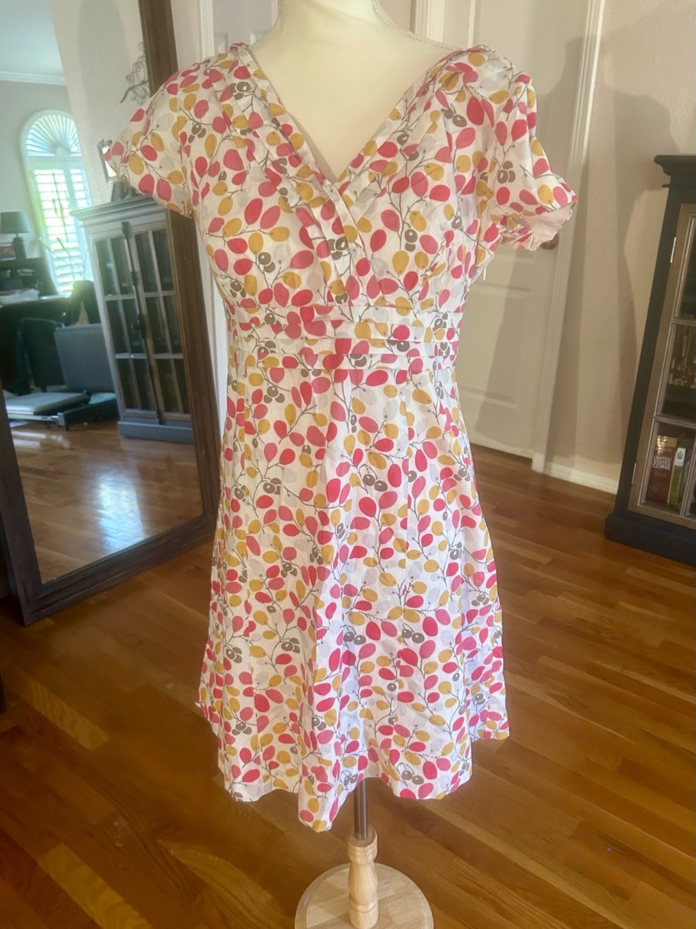 Boden A line Print Regatta V Neck Dress in Women’s Sz 8P